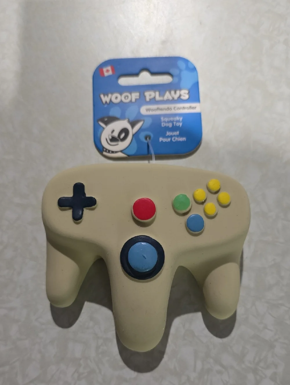 Woof Pack Wooftendo Controller Dog Toy - Squeaky Soft Rubber Dog Toy NWT